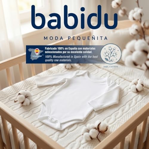 Babidu body manica corta cotone bianco 9-12 mesi