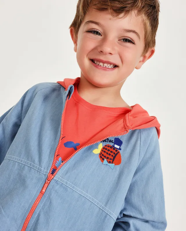 Tuc tuc giacca bambino denim blu con cappuccio