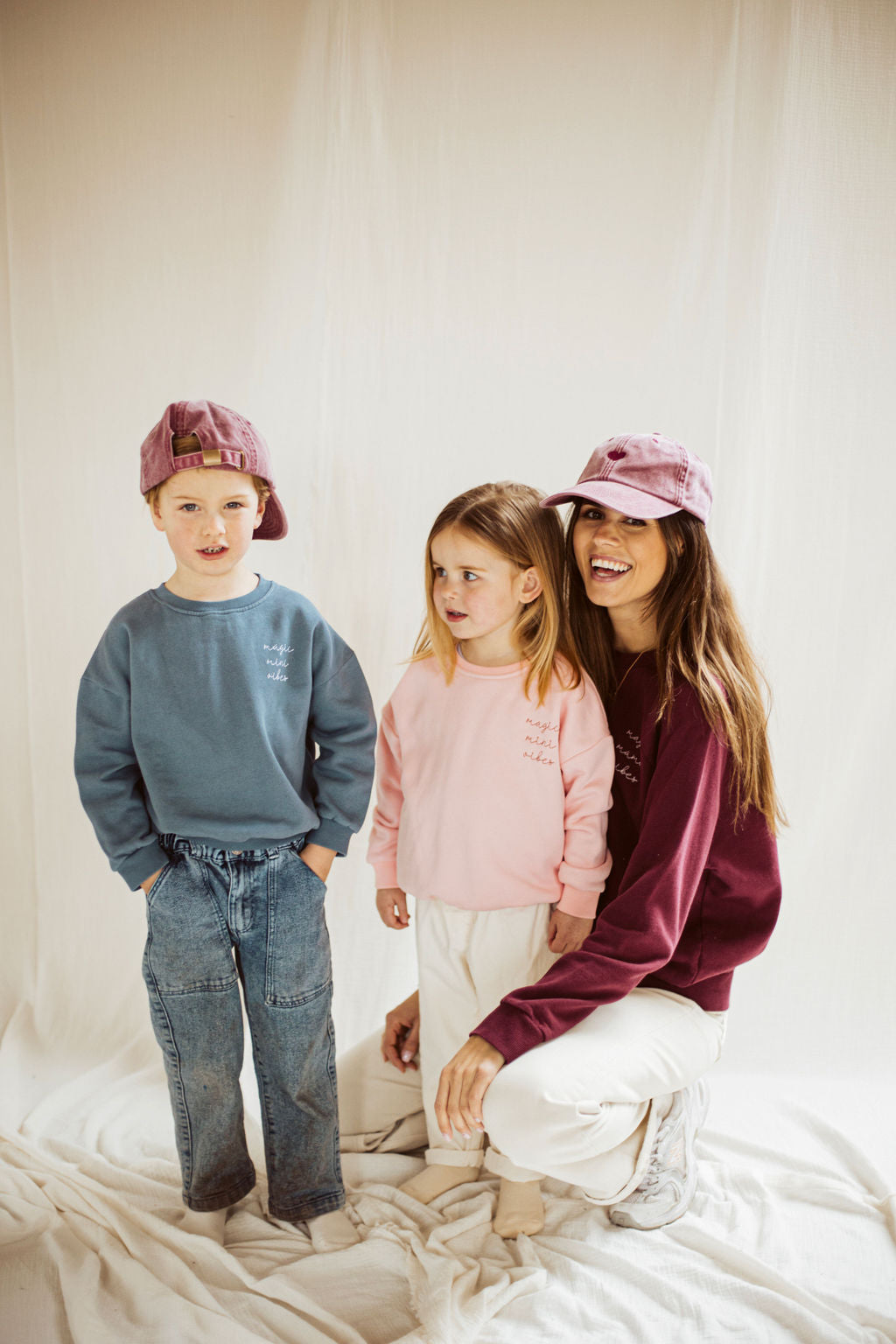 Ella and Rapha Heart Cap cappello bordeaux denim
