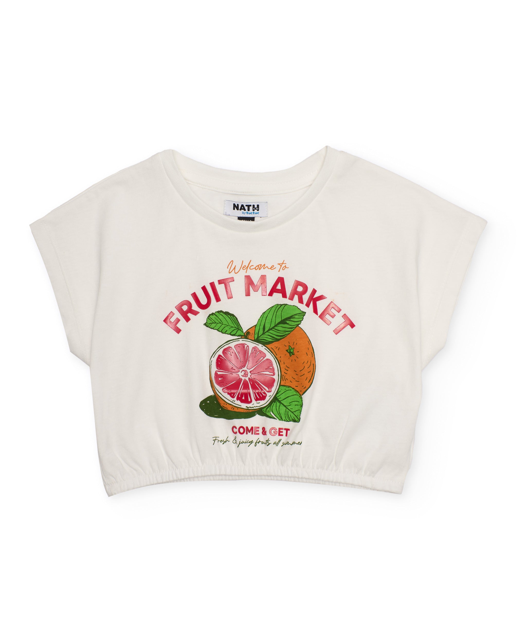 Tuc Tuc t-shirt bambina bianca frutta elastica