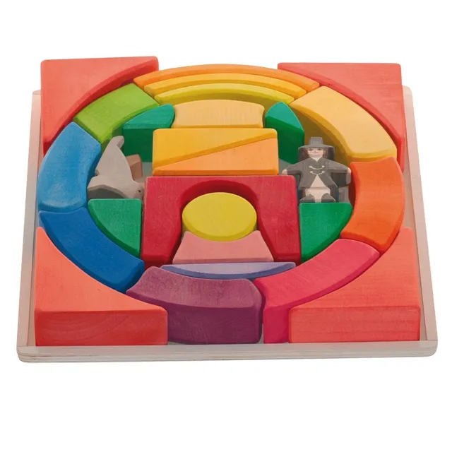 Ostheimer Circo Arcobaleno set costruzioni in legno