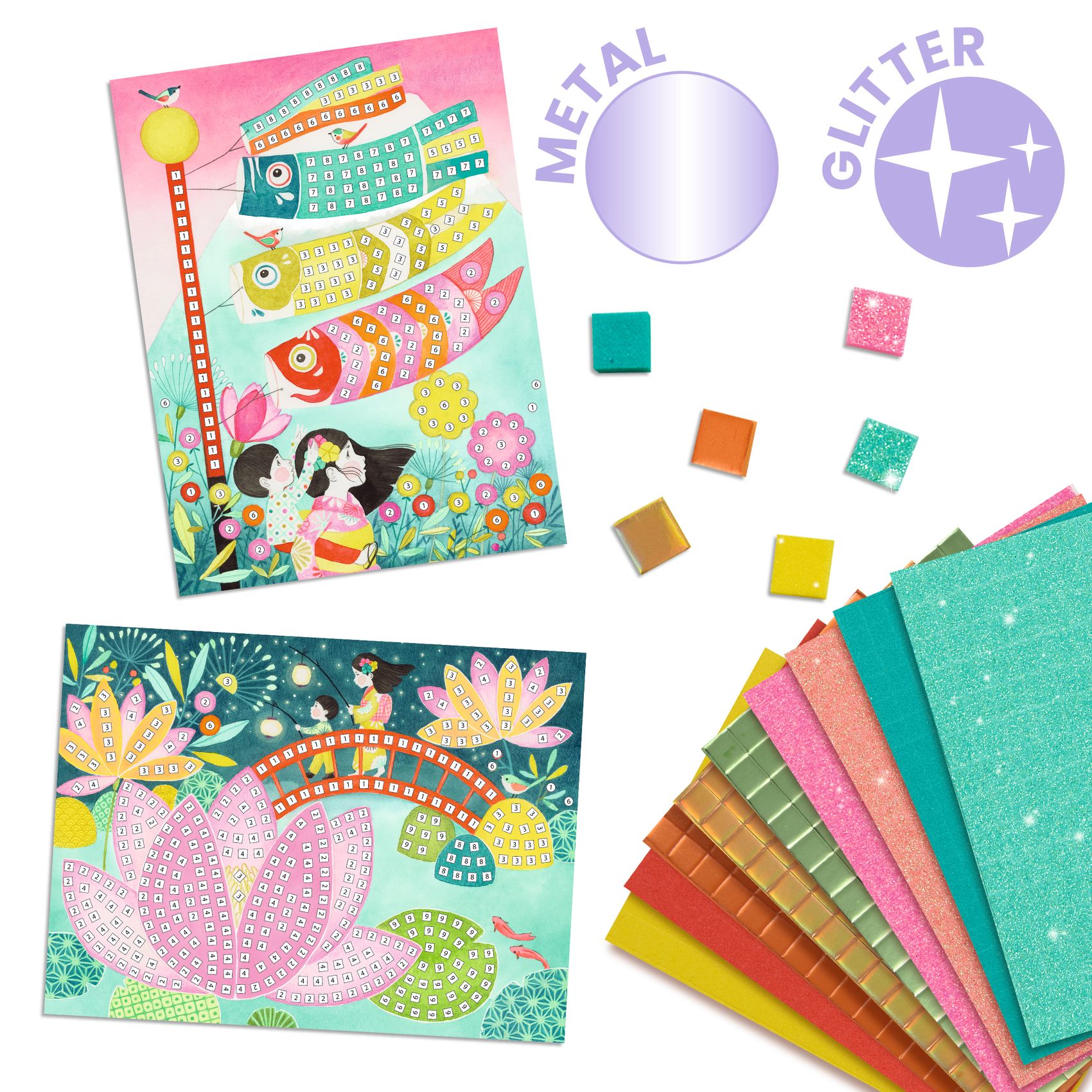 Djeco Kyoto mosaico collage glitter dai 6 anni