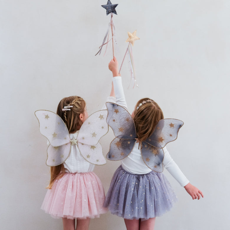 Mimi & Lula ali rosa glitter costume bambina