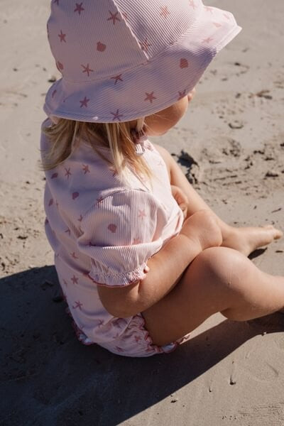 Little Dutch mutandina costume bimba rosa conchiglie UPF 40+