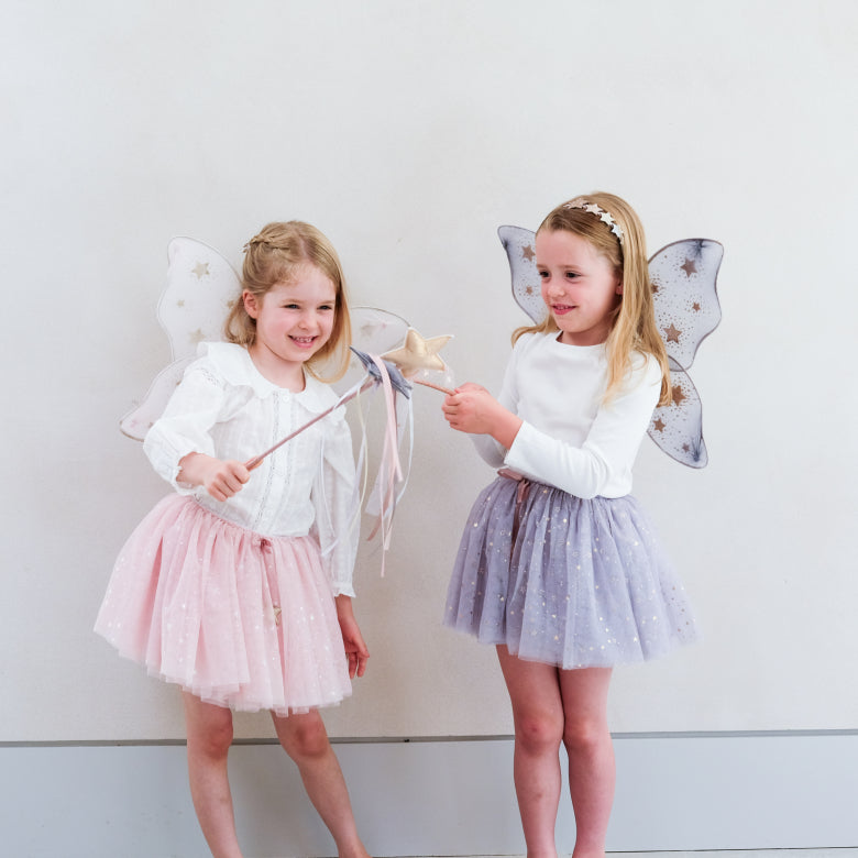 Mimi & Lula ali rosa glitter costume bambina