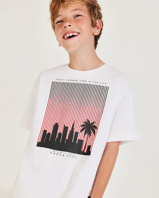 Tuc Tuc t-shirt bambino bianca stampa città