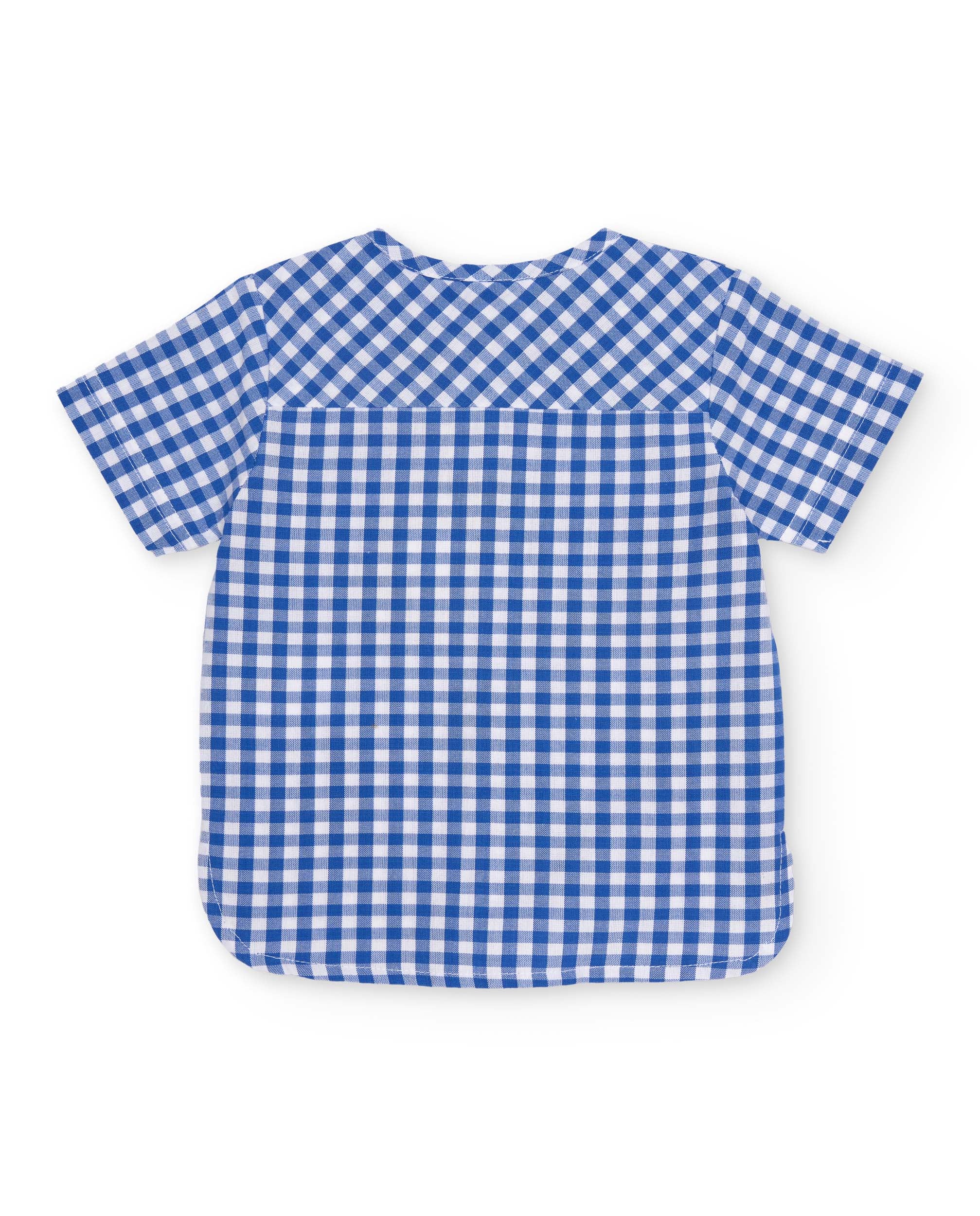 Tuc Tuc completo neonato bimbo camicia vichy blu