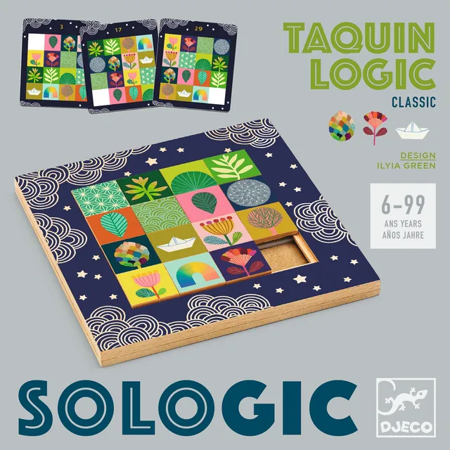 Djeco Sologic Taquin Logic gioco logica legno 6 anni