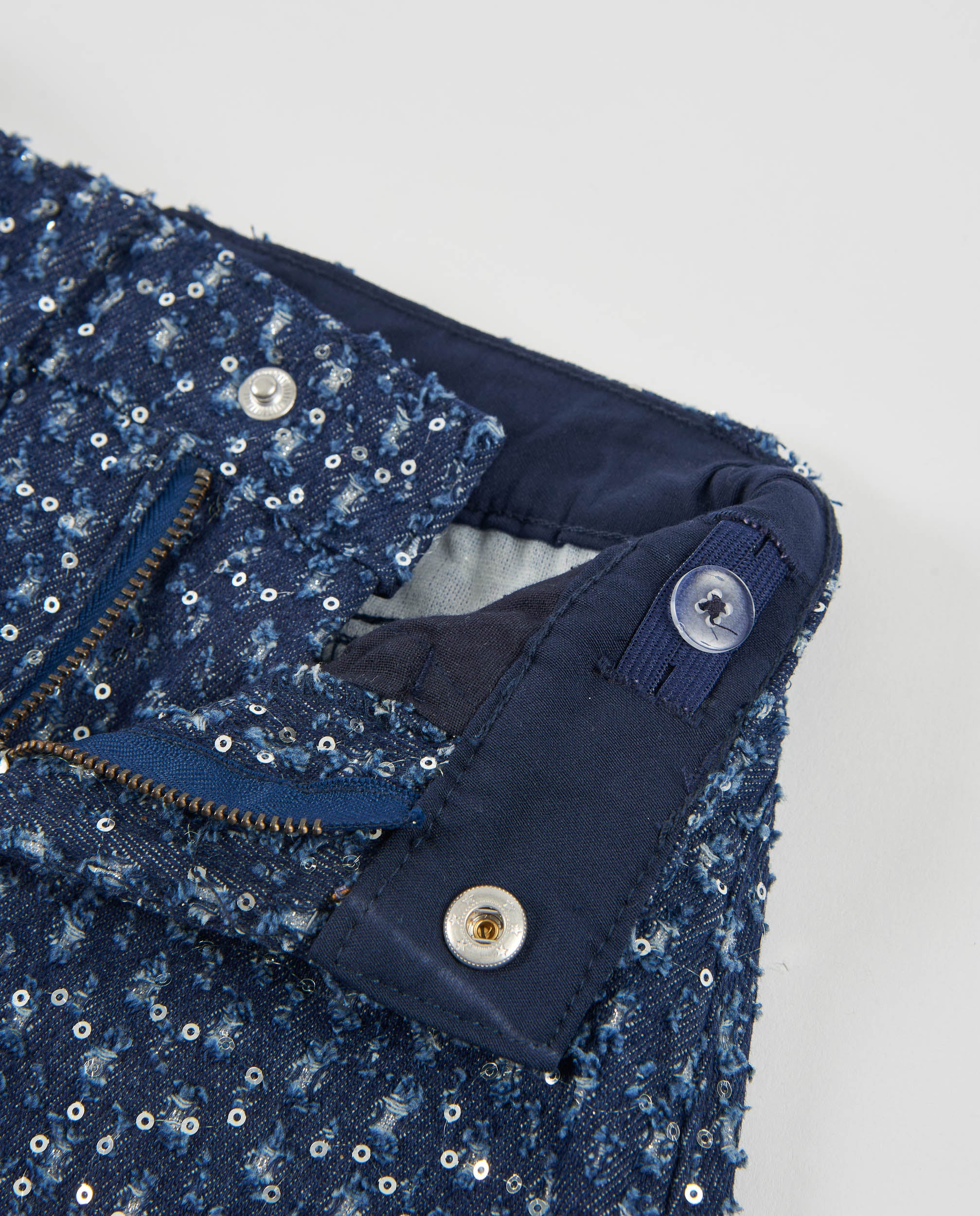 Tuc Tuc Gonna Jeans Bimba Blu Paillettes Mini
