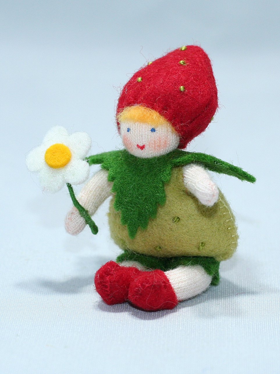 Ambrosius Strawberry Baby fata waldorf 7 cm feltro