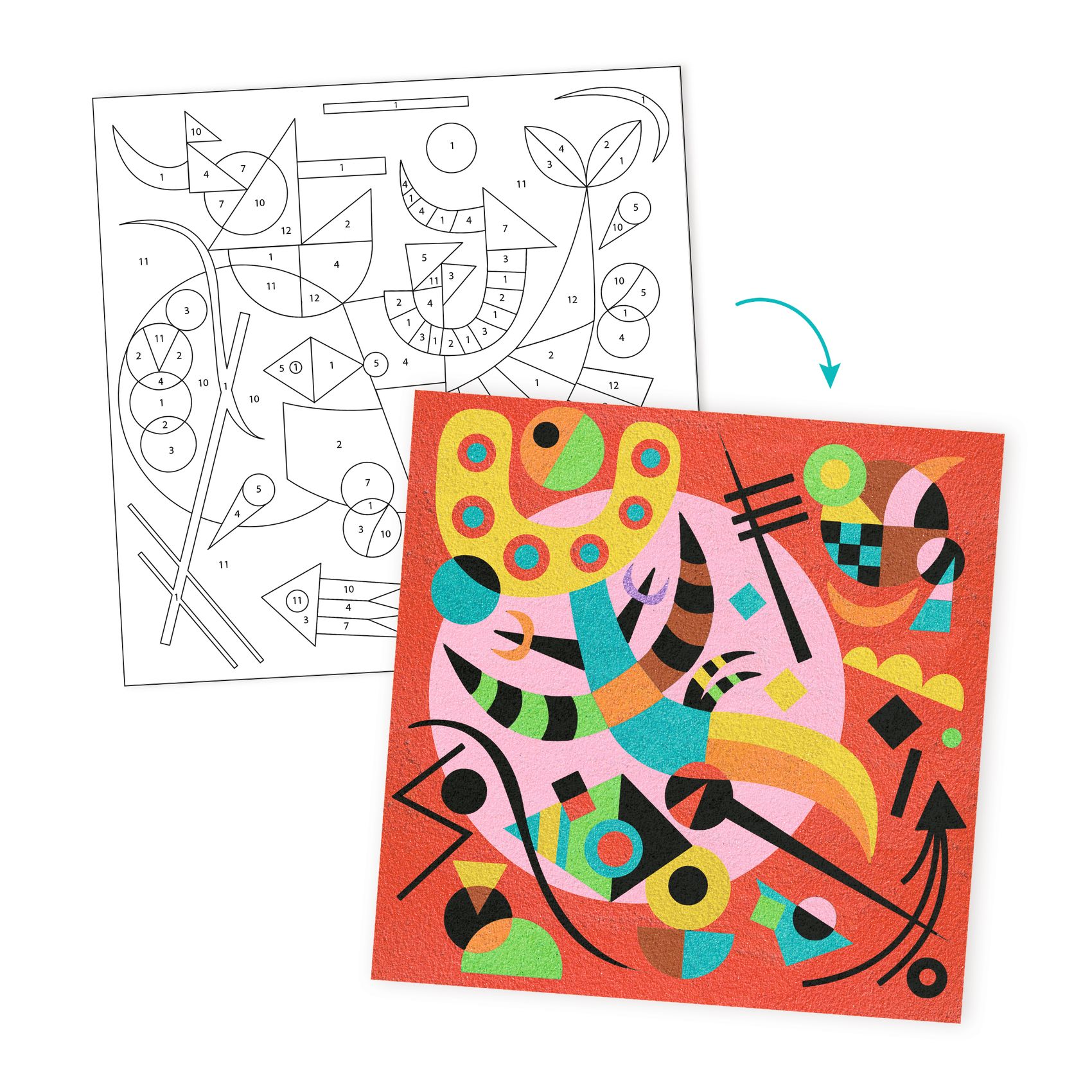 Djeco Inspired by Kandinsky set sabbia colorata 6 anni