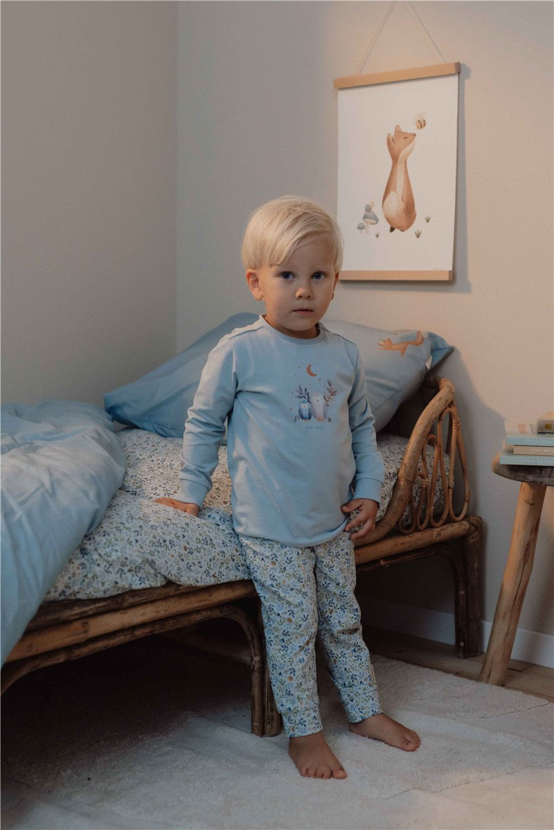 Little Dutch Forest Friends pigiama bimbo blu 2 pezzi bio