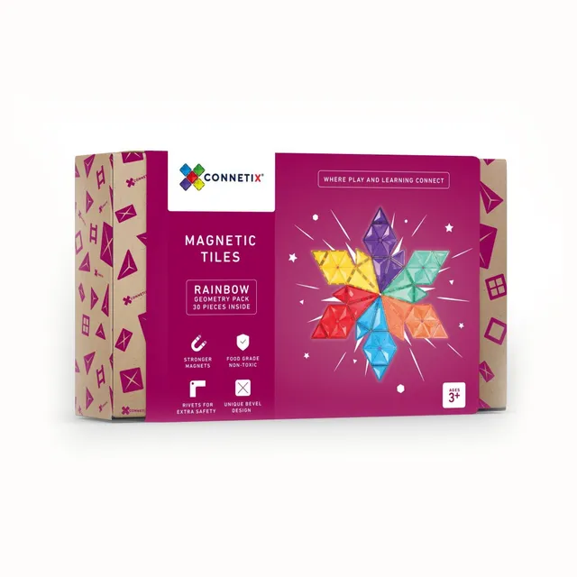 Connetix Geometry Pack costruzioni magnetiche 30 pezzi