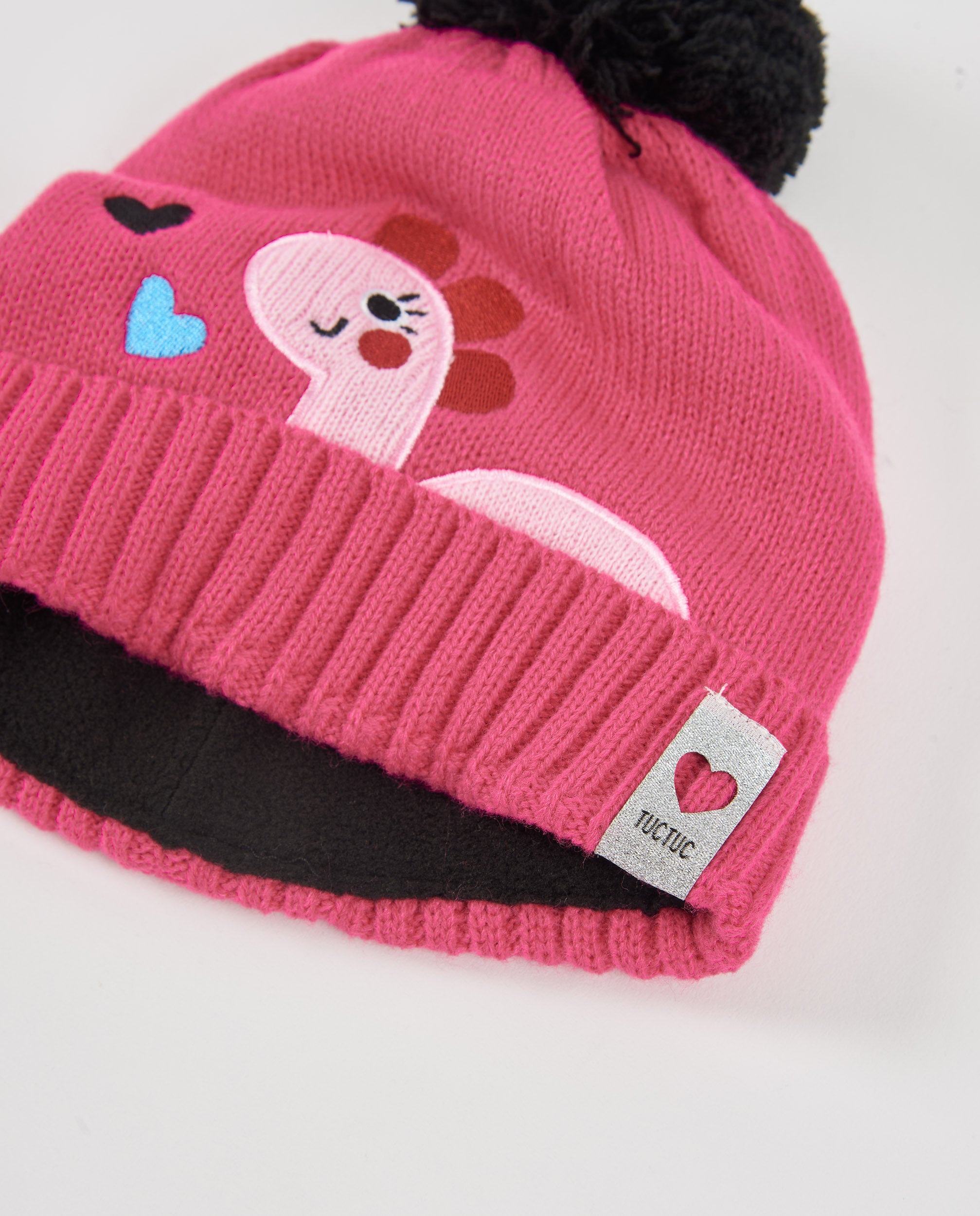 Tuc Tuc set cappello e scaldacollo bambina dinosauro fucsia