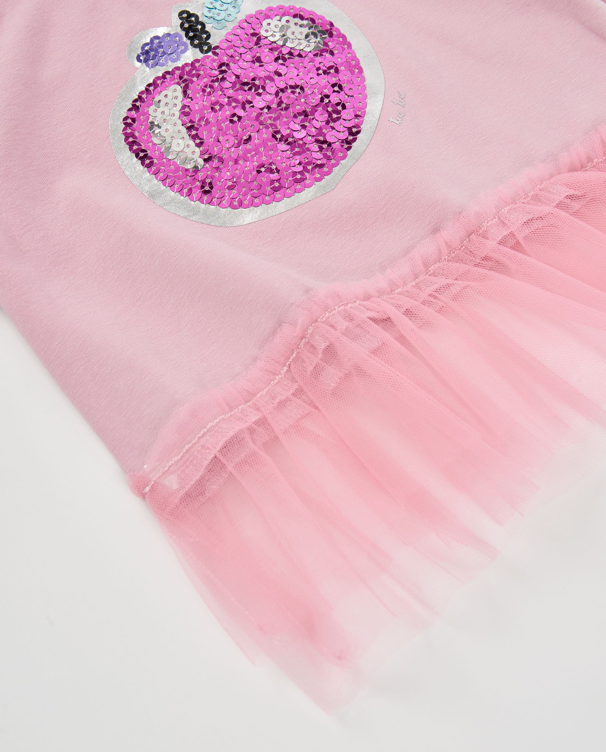 Tuc Tuc maglietta bambina rosa paillettes volant