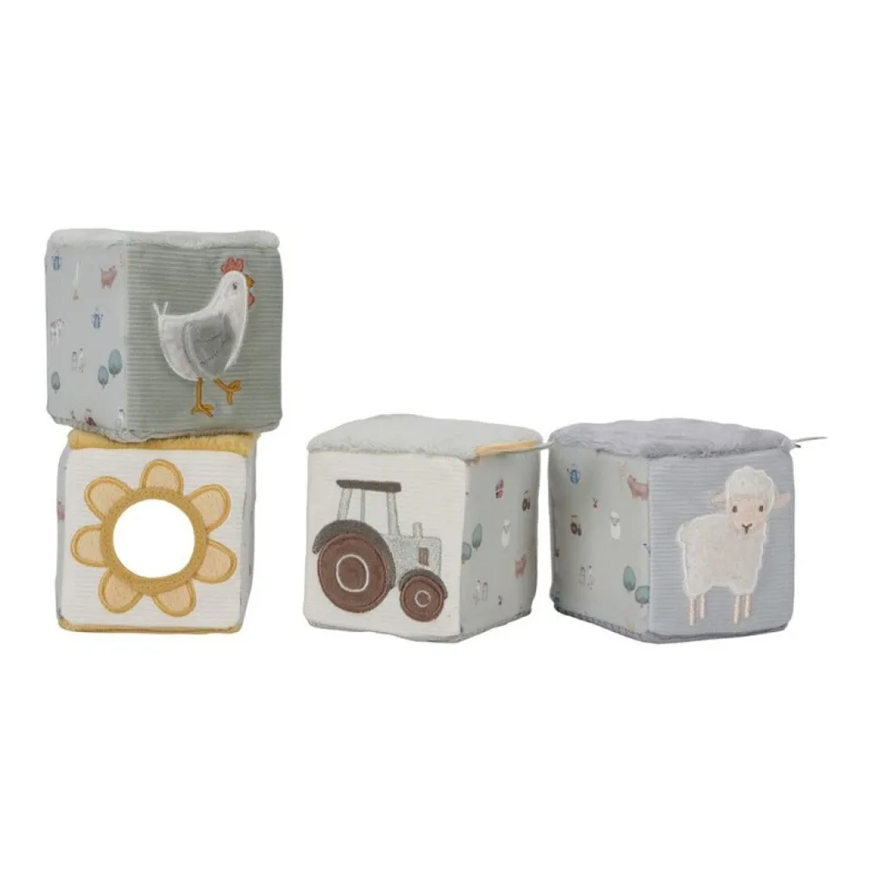 Little Dutch Little Farm cubi morbidi impilabili sensoriali 4 pz