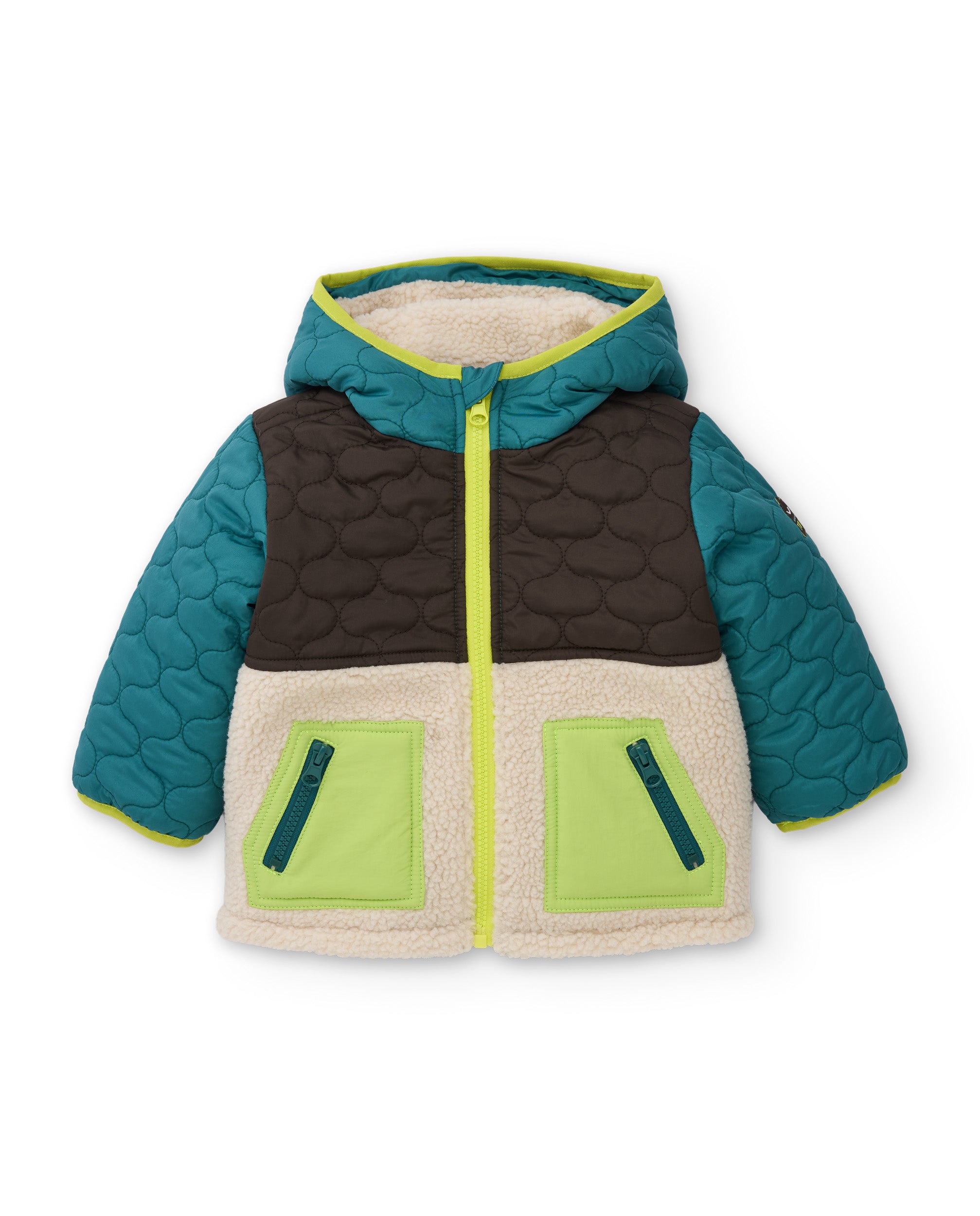 Tuc Tuc piumino bimbo verde acqua con cappuccio