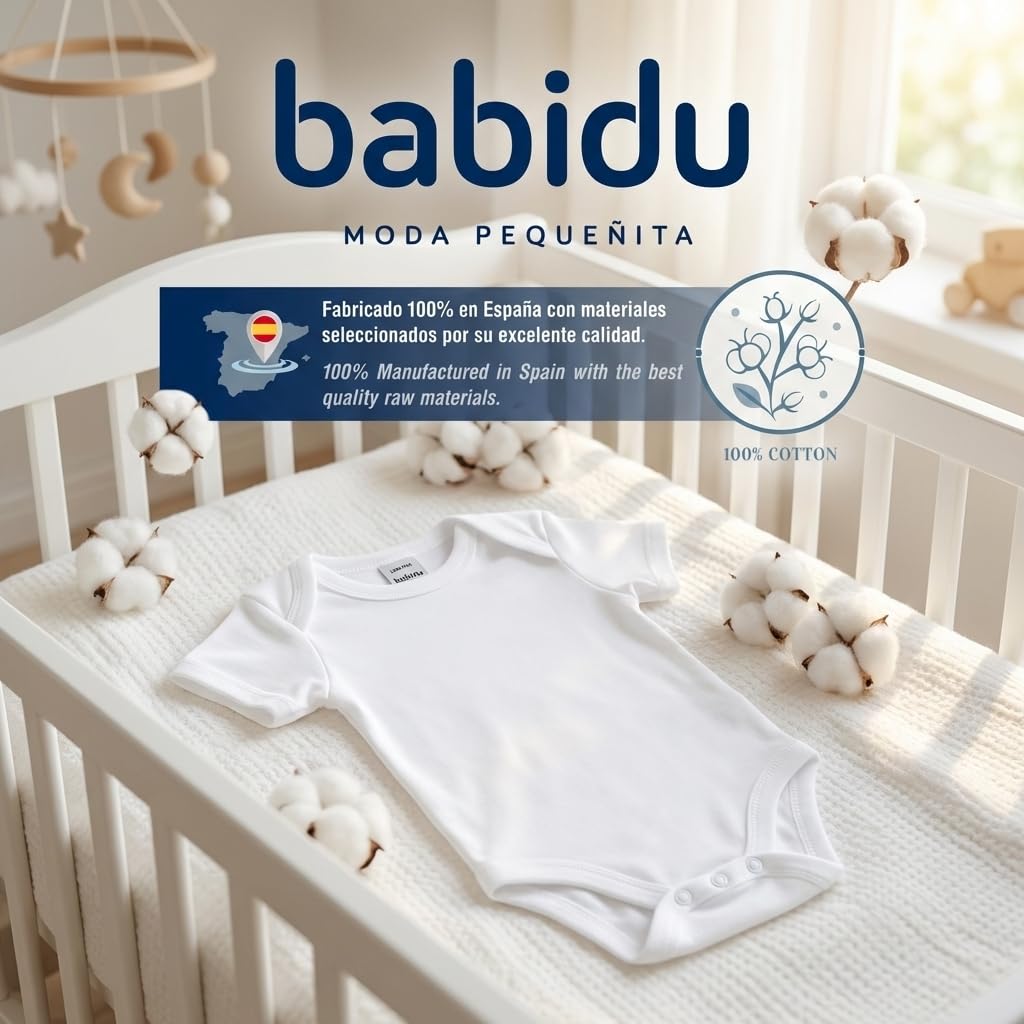Babidu Body Manica Corta Americano 9-12 mesi cotone
