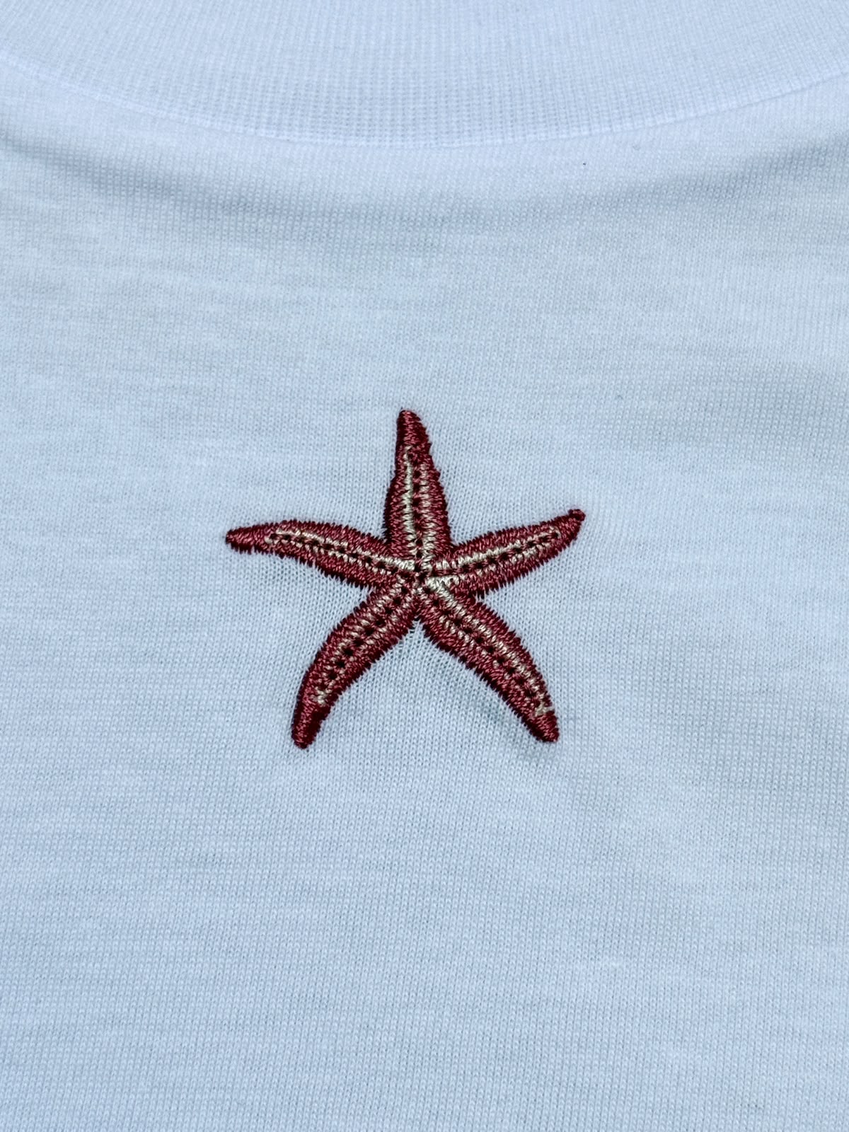 Ella and Rapha STARFISH t-shirt donna bianca cotone