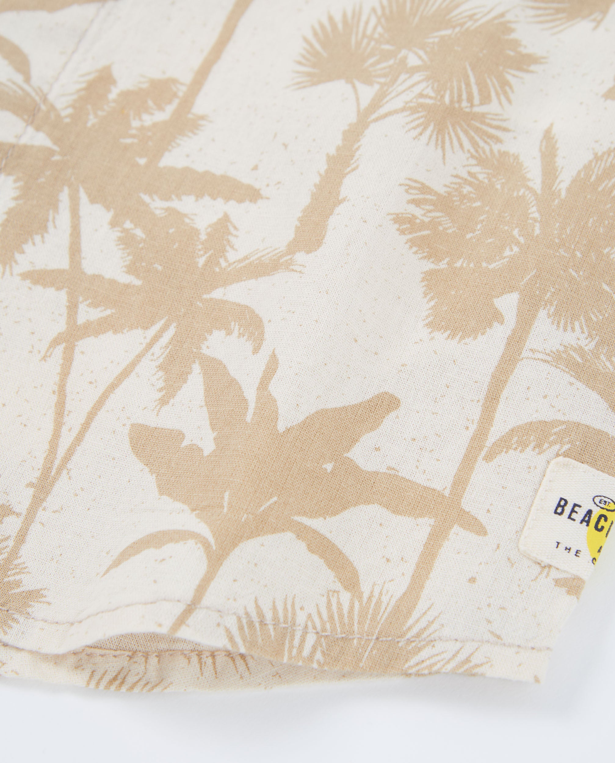 Tuc Tuc camicia bambino beige palme manica corta estiva