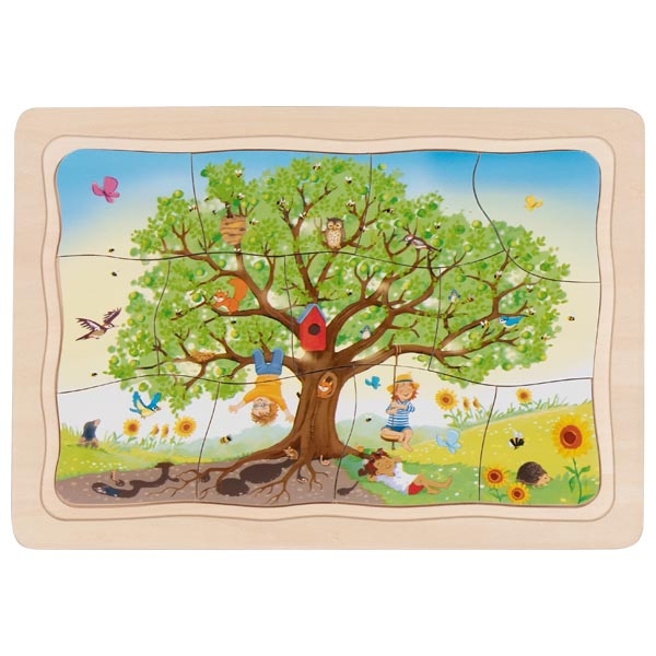 Goki Le 4 Stagioni puzzle legno 47 pezzi 4 livelli