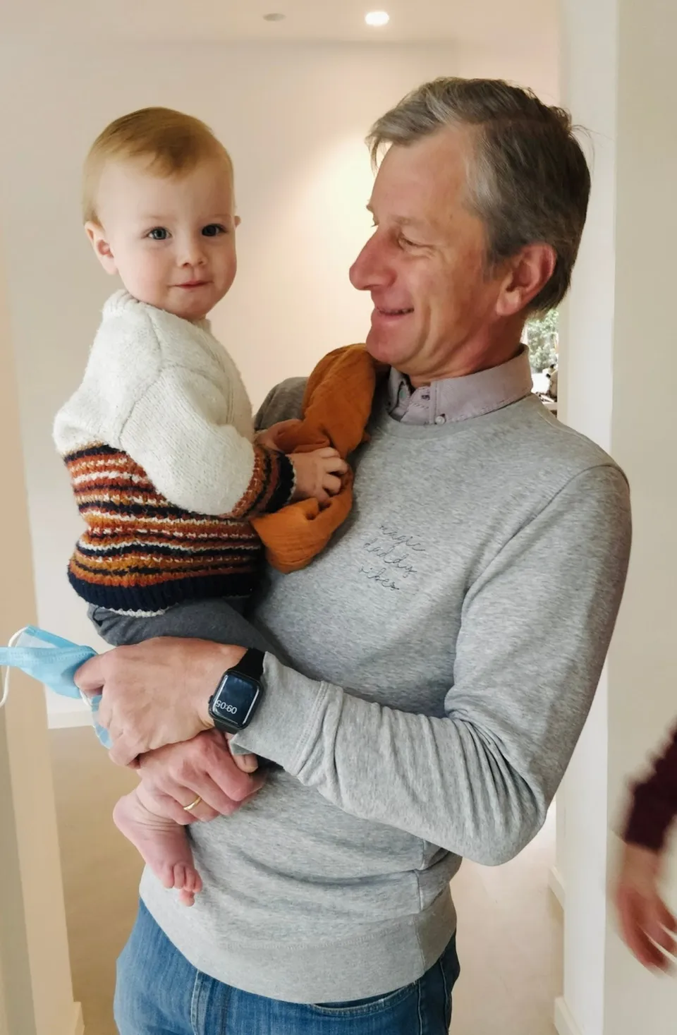 Ella and Rapha Daddy felpa uomo grigia