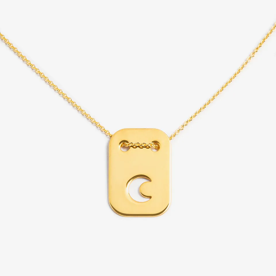 Ella and Rapha MOON collana luna argento placcato oro