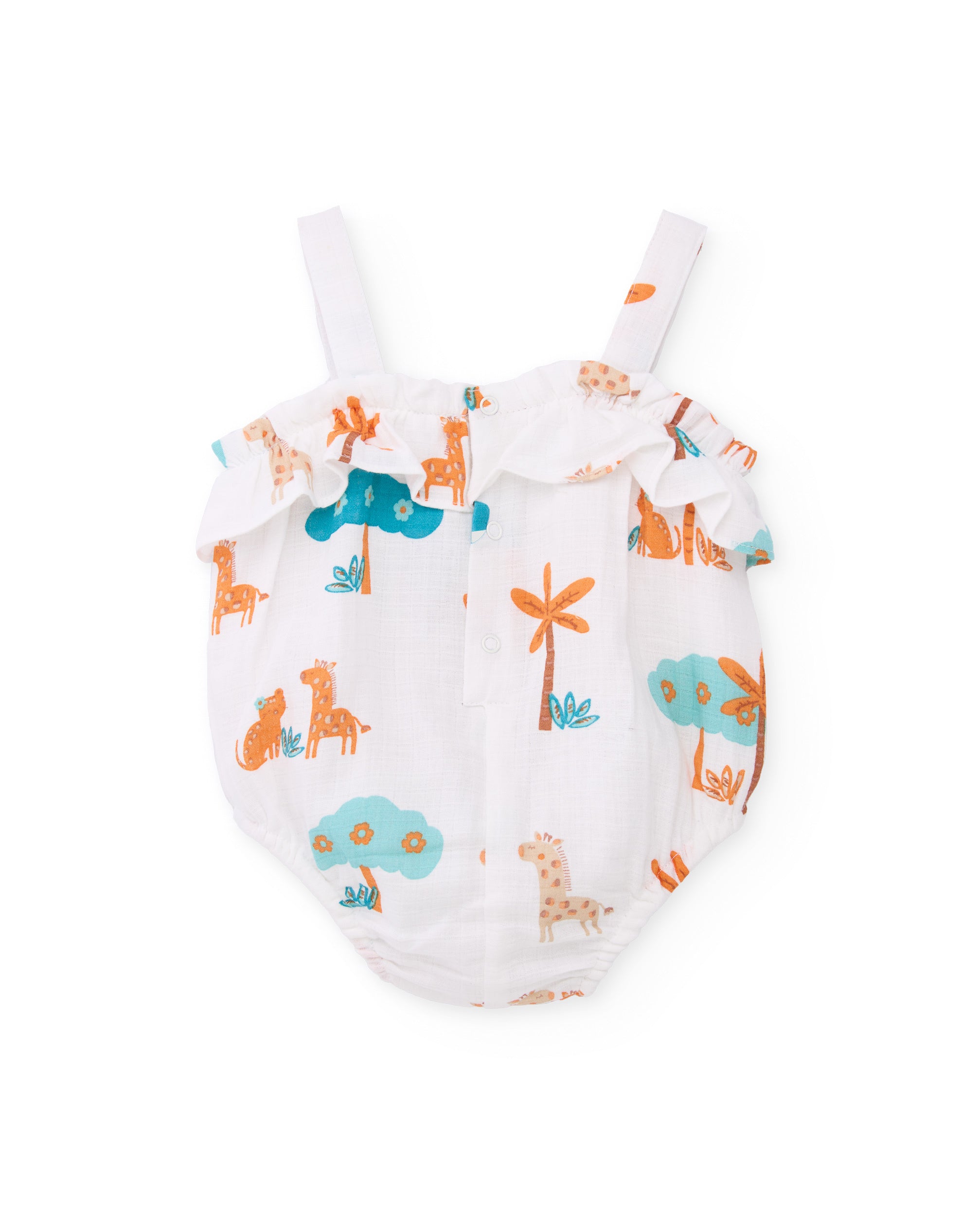 Tuc Tuc pagliaccetto neonata bianco giraffe volant