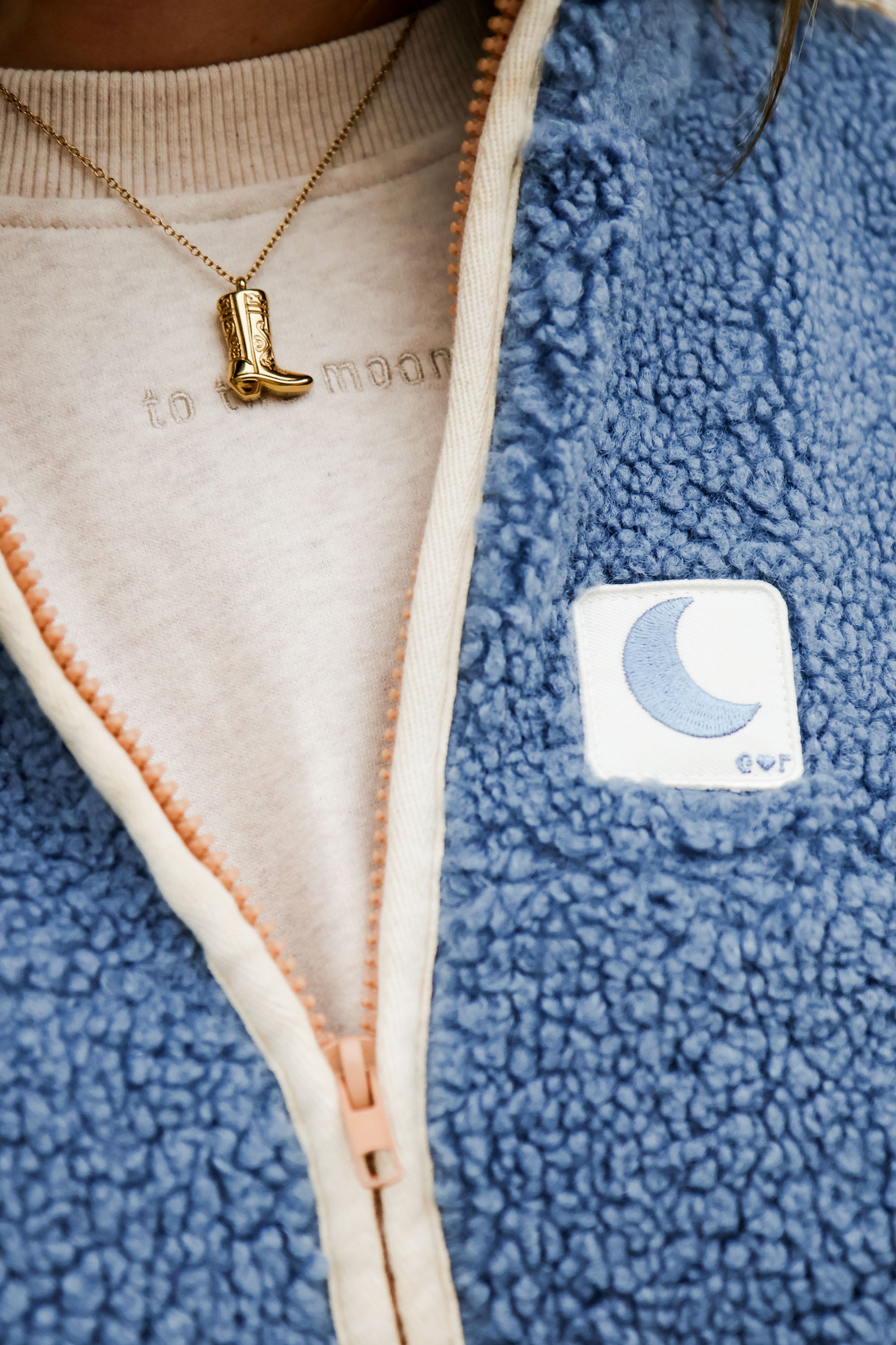Ella and Rapha To The Moon felpa beige taglia unica in cotone