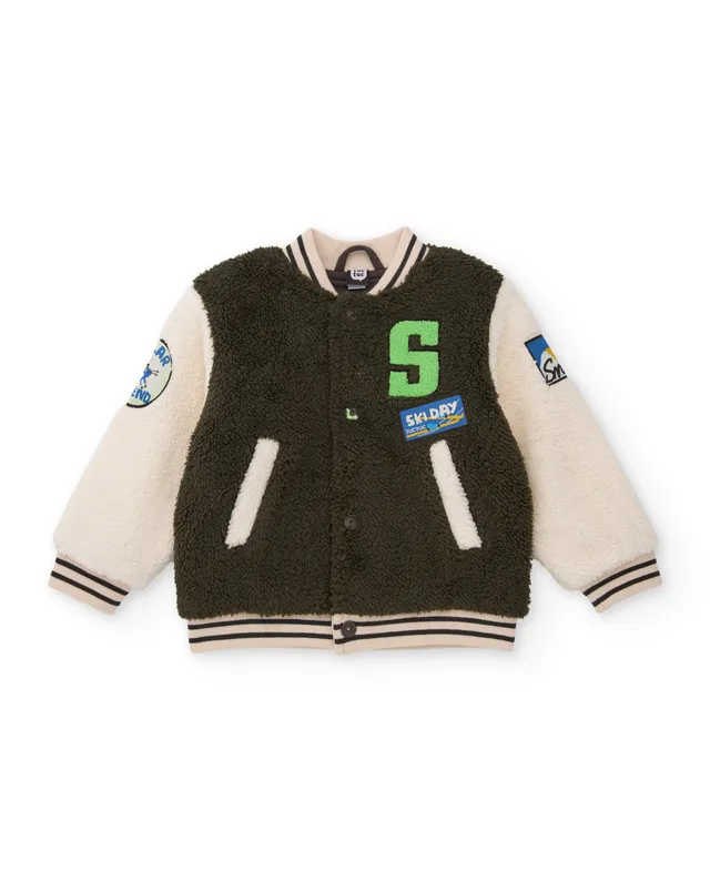 Tuc tuc Polar Friends giacca bimbo verde oliva patch lana
