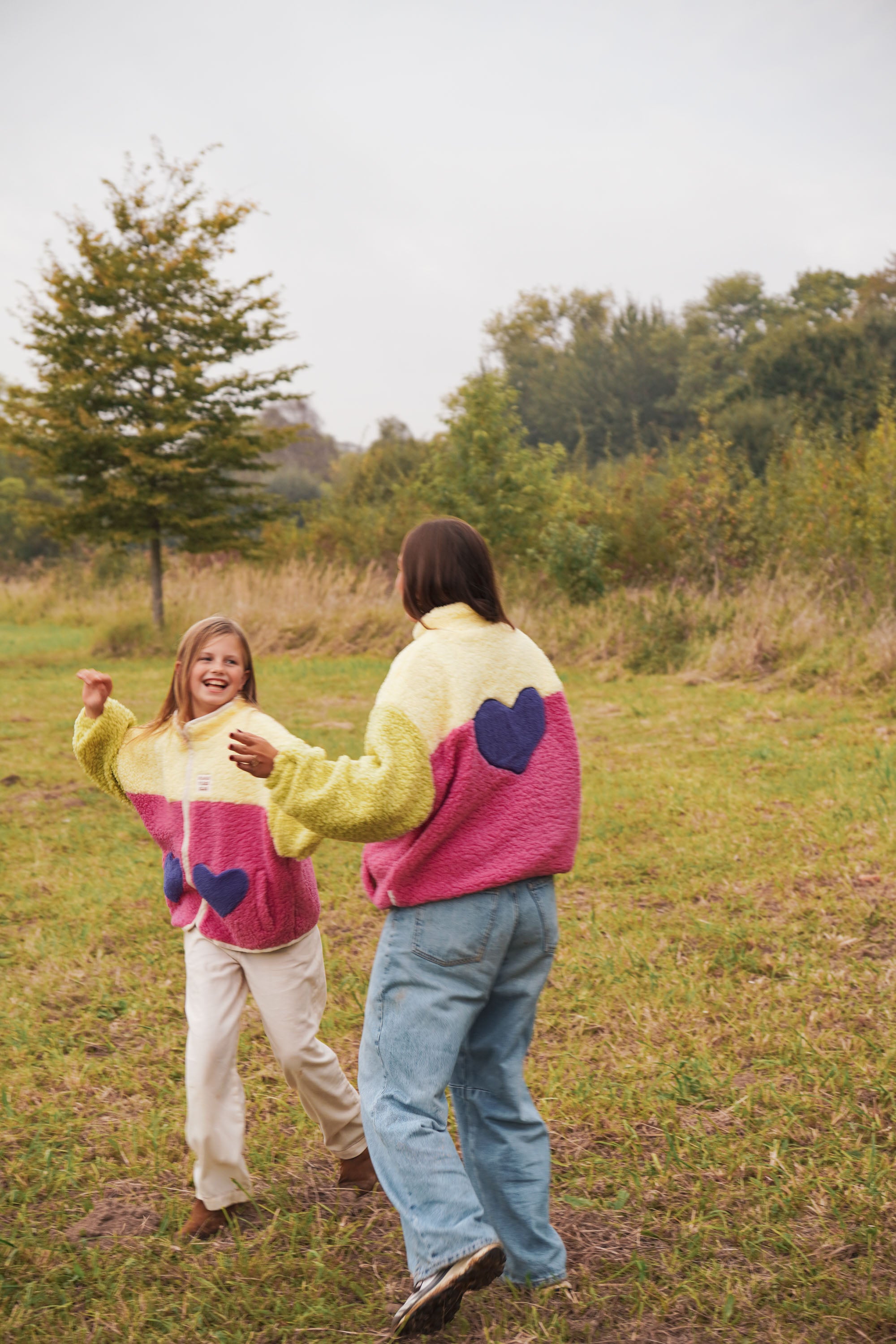 Ella and Rapha Funky Heart giacca teddy bimba multicolor poliestere