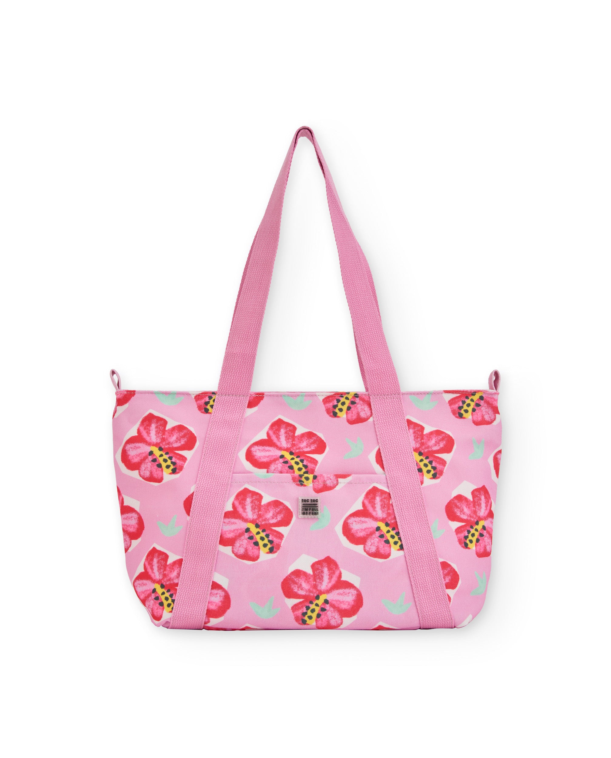 Tuc Tuc borsa bambina fiori rosa con zip