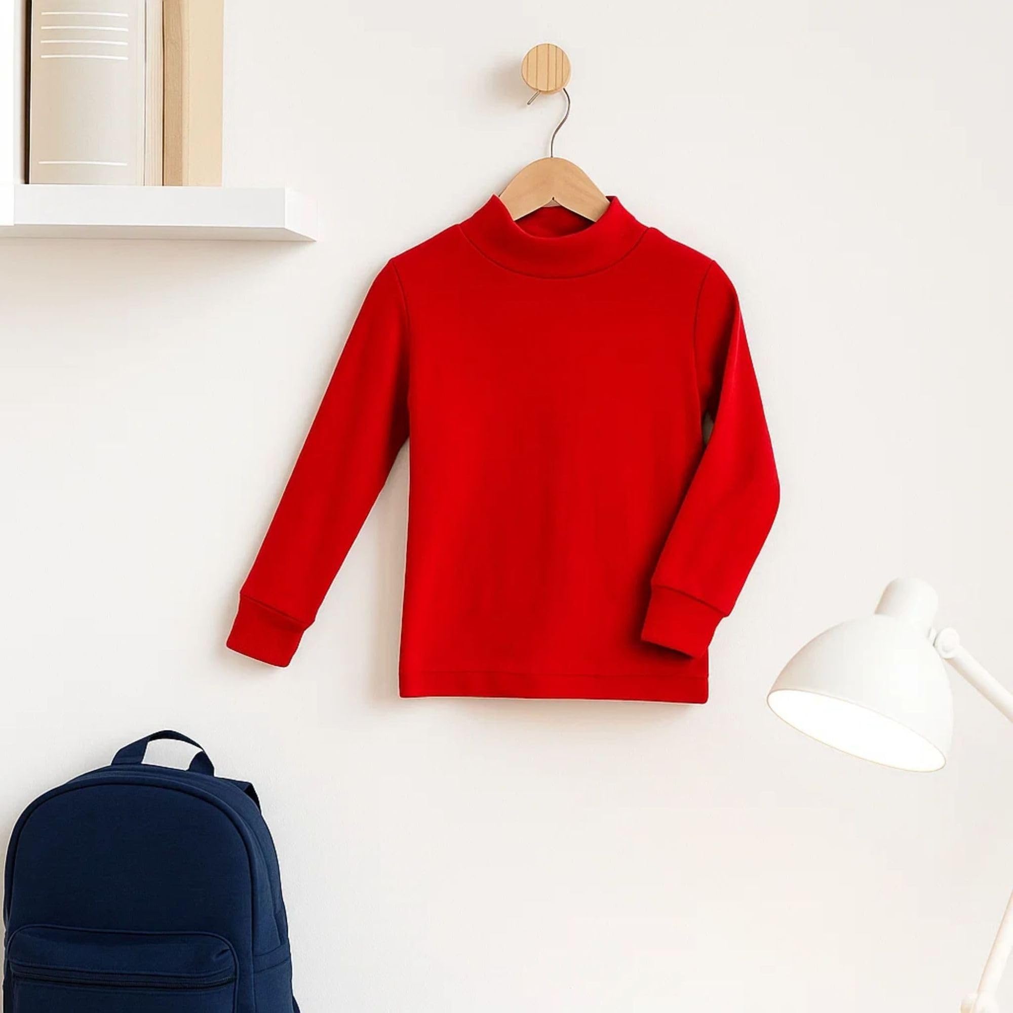 Babidu Punt Nou maglia termica mezza dolcevita rosso 10 anni