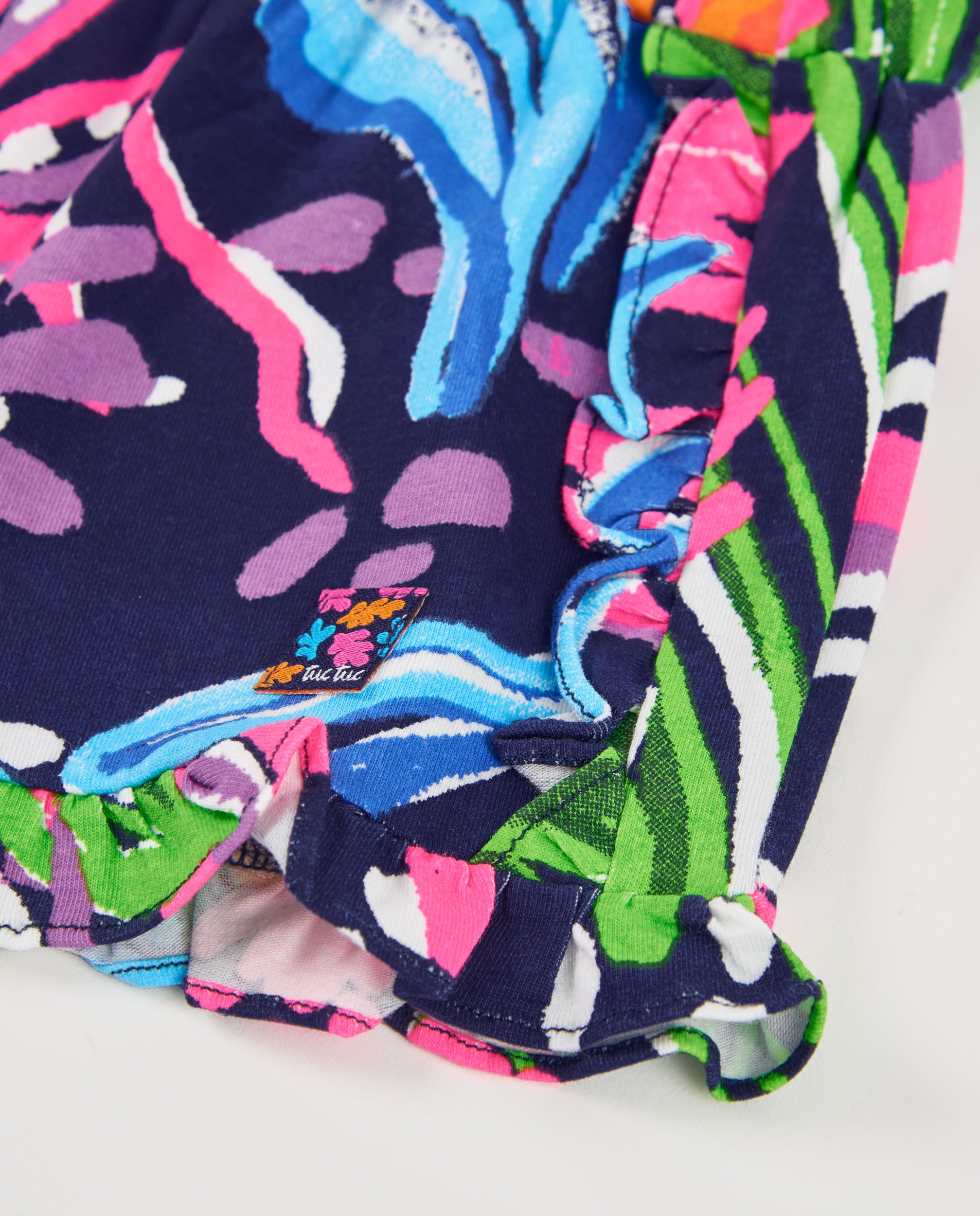 Tuc Tuc pantaloncini bambina blu marino stampa mare
