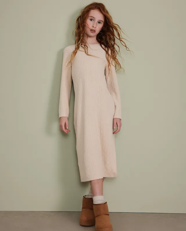 Tuc tuc Lake House vestito bambina maglina beige manica lunga