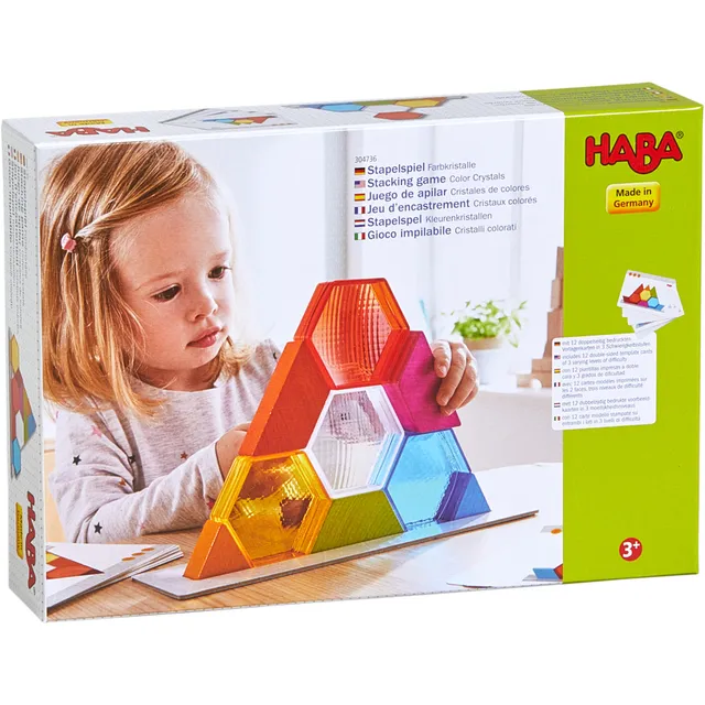 HABA Cristalli colorati gioco impilabile 14 pezzi