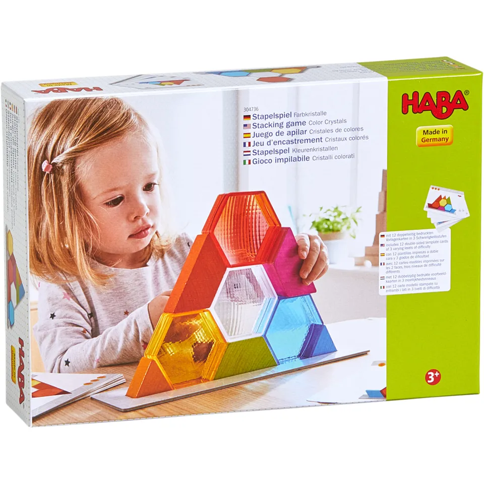 HABA Cristalli colorati gioco impilabile 14 pezzi