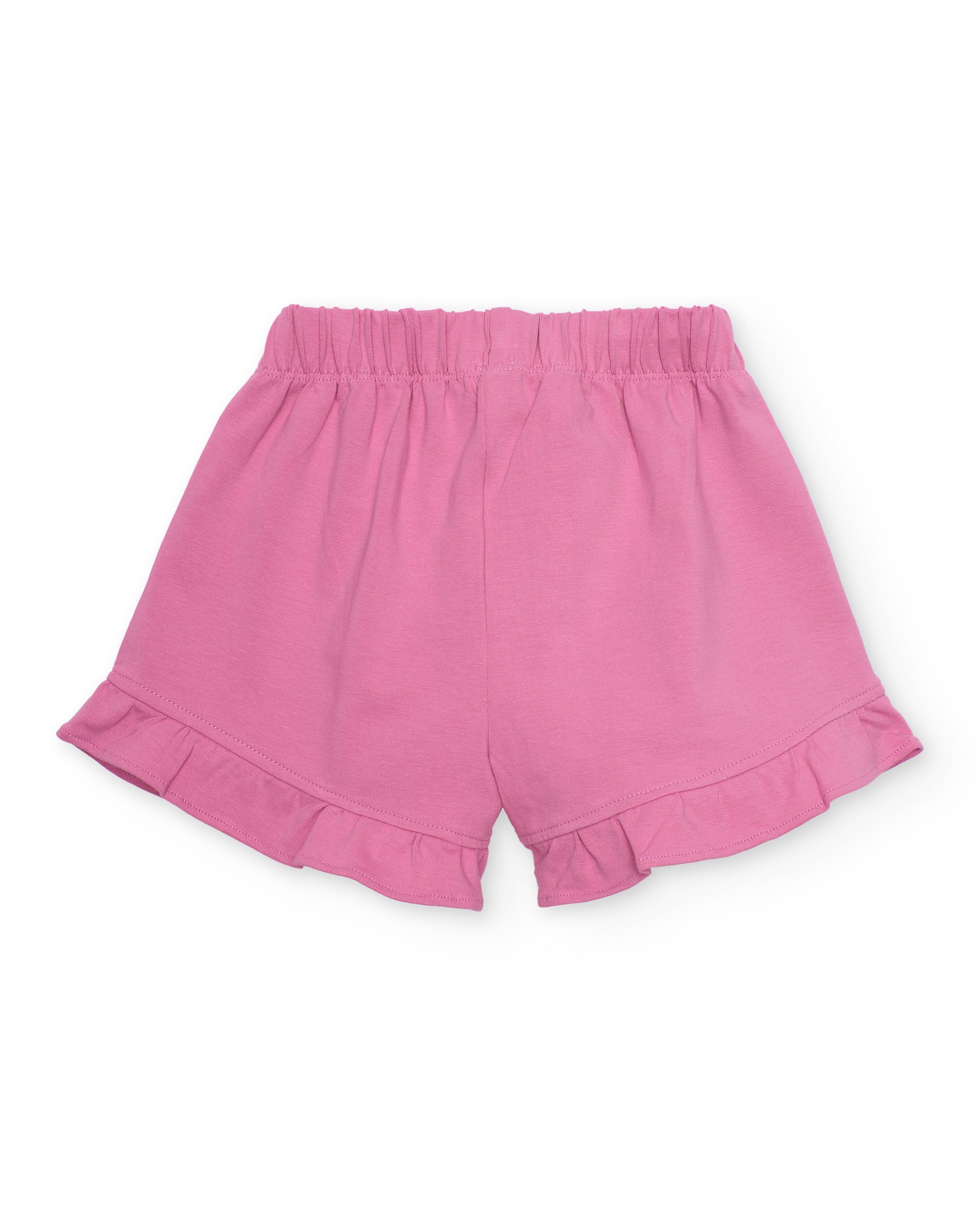 Tuc Tuc shorts bambina rosa balza fiocco elastico
