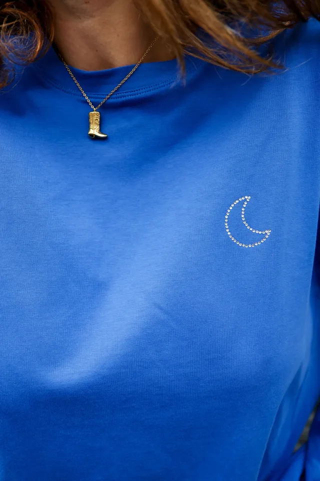 Ella and Rapha Moon maglia maniche lunghe blu cotone