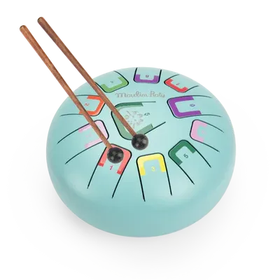 Moulin Roty Puce & Pilou tongue drum tamburo 20 cm