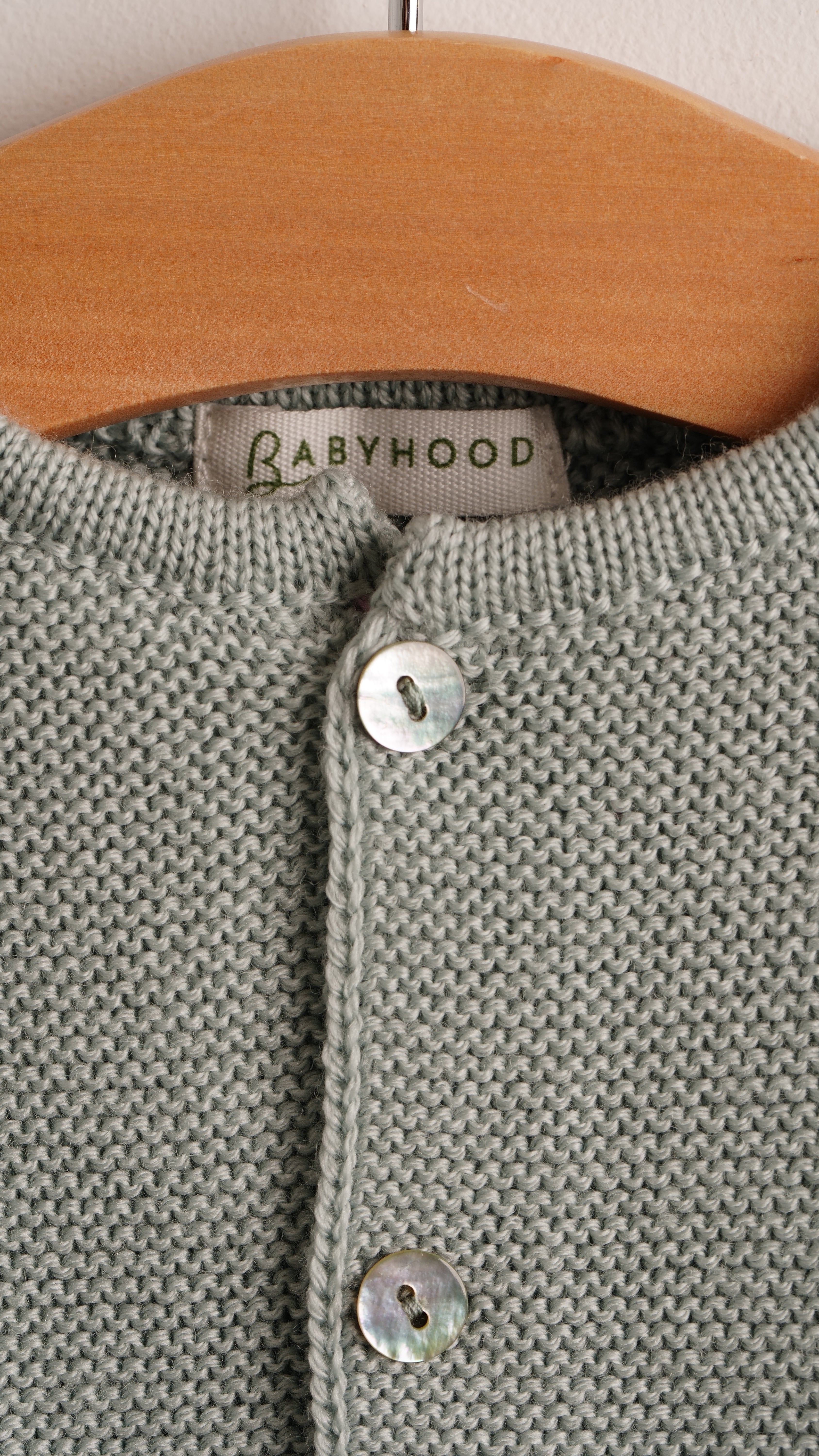 Babyhood giacca neonato lana merino verde 100%