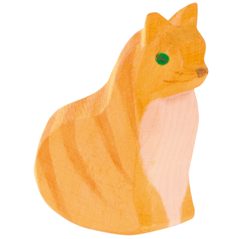 Ostheimer gatto seduto figura in legno h 5,7 cm dondolo