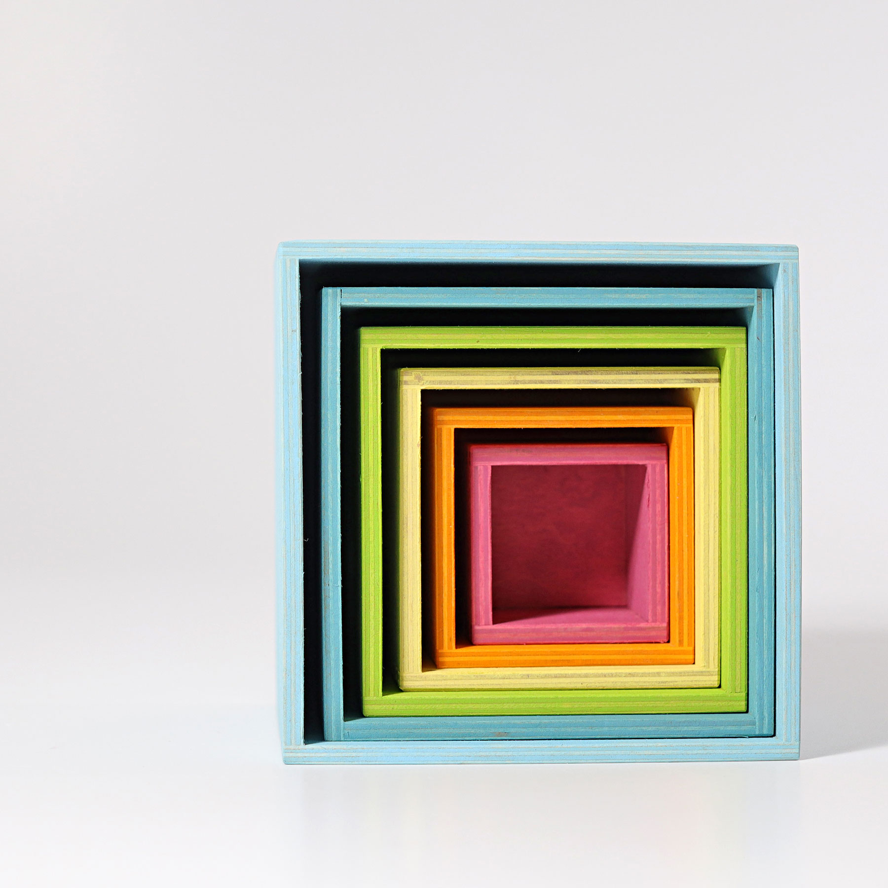 Grimm's Large Rainbow Pastel cubi impilabili 6 pezzi legno