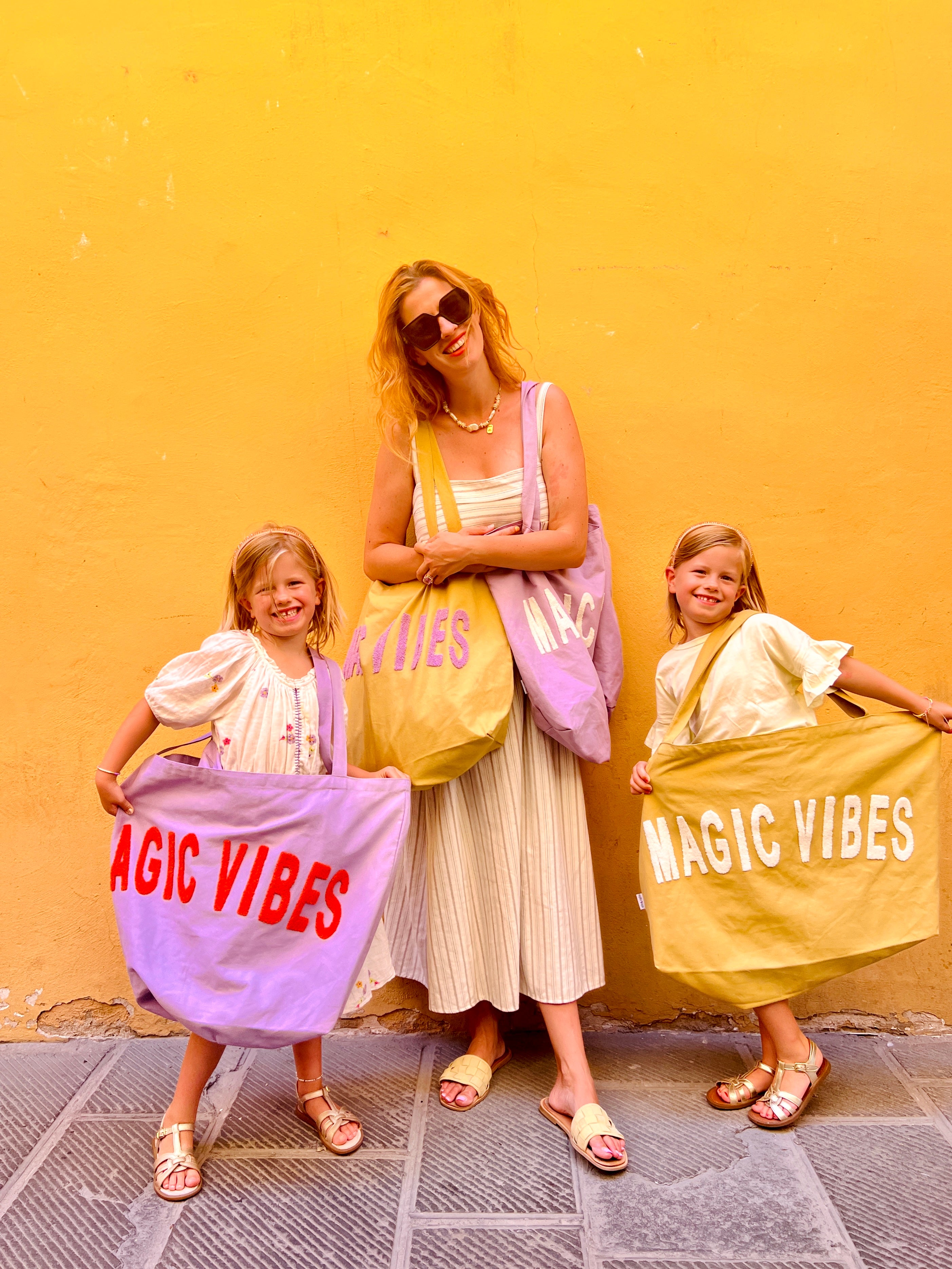 Ella and Rapha Magic Vibes borsa cabas lilla grande