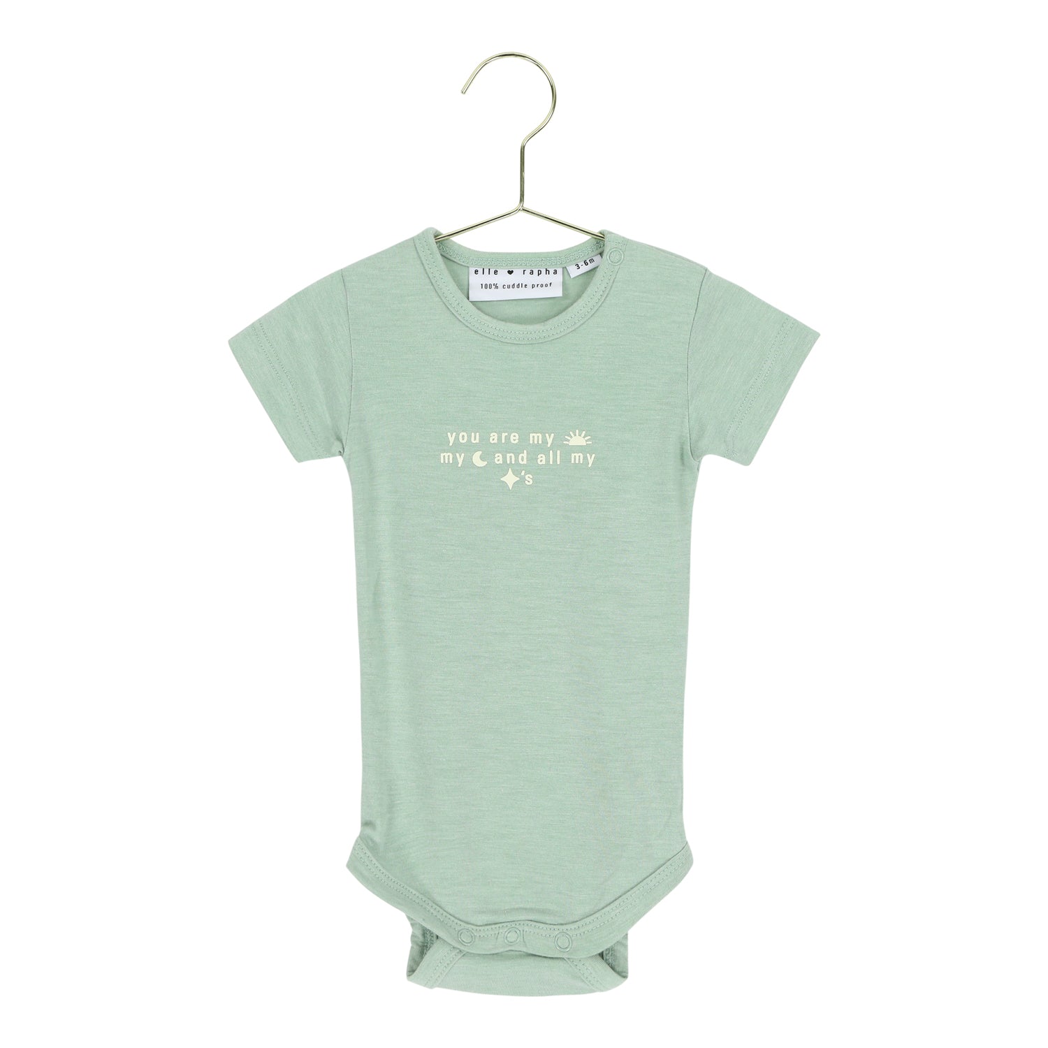 Ella and Rapha Sun Moon Stars Body Neonato Verde