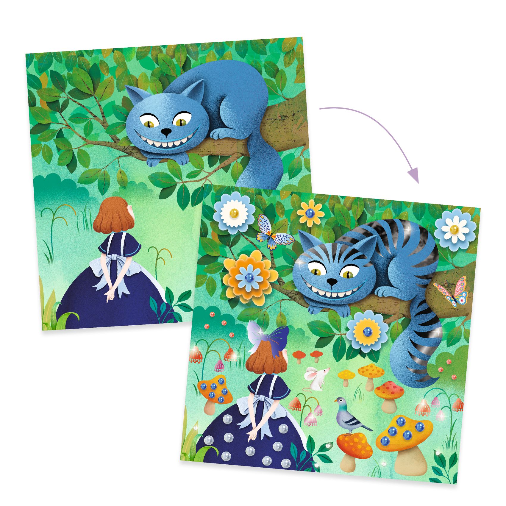 Djeco Alice nel Paese delle Meraviglie kit creativo 4 attività