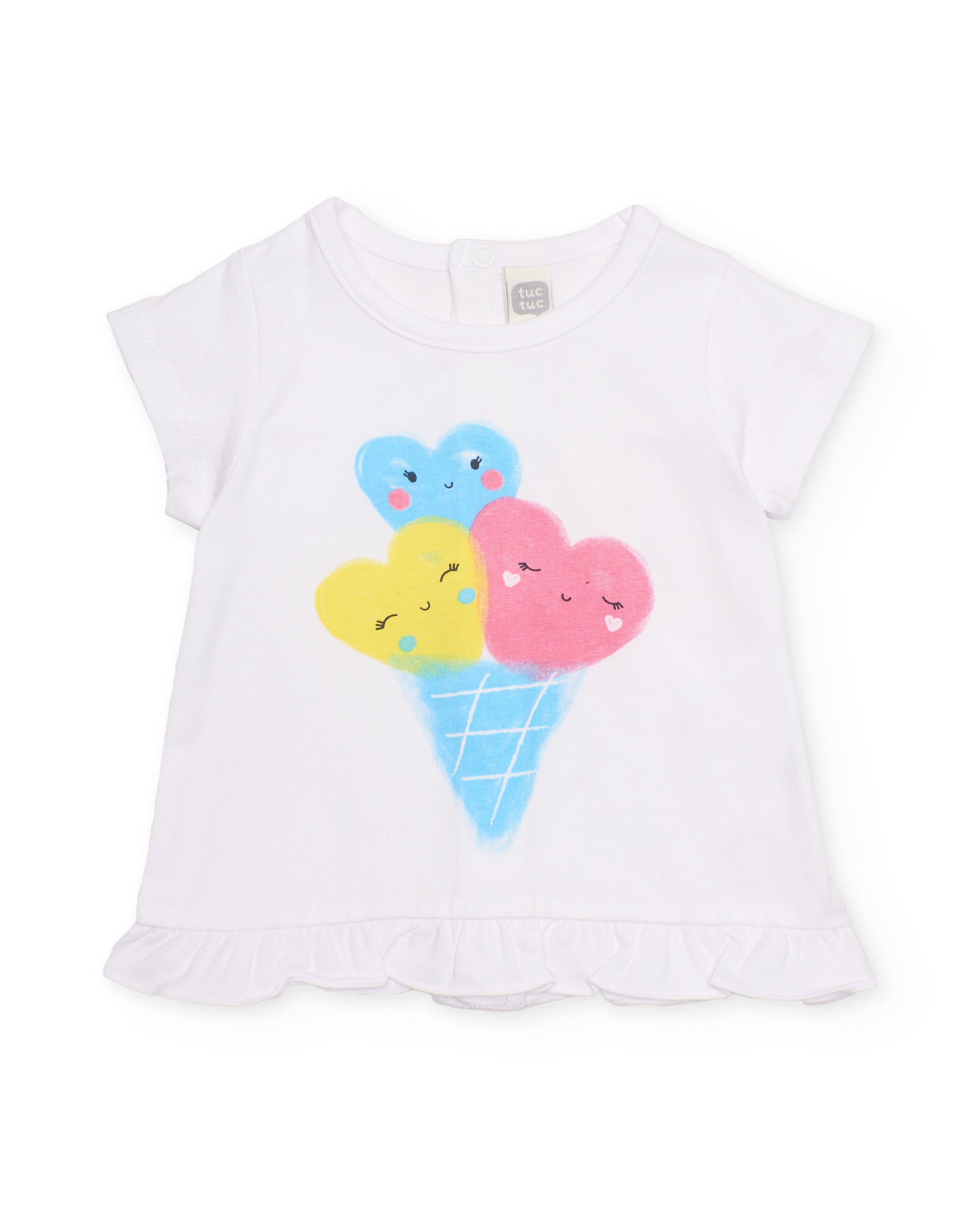 Tuc Tuc completo 3 pezzi neonata rosa cuori gelato