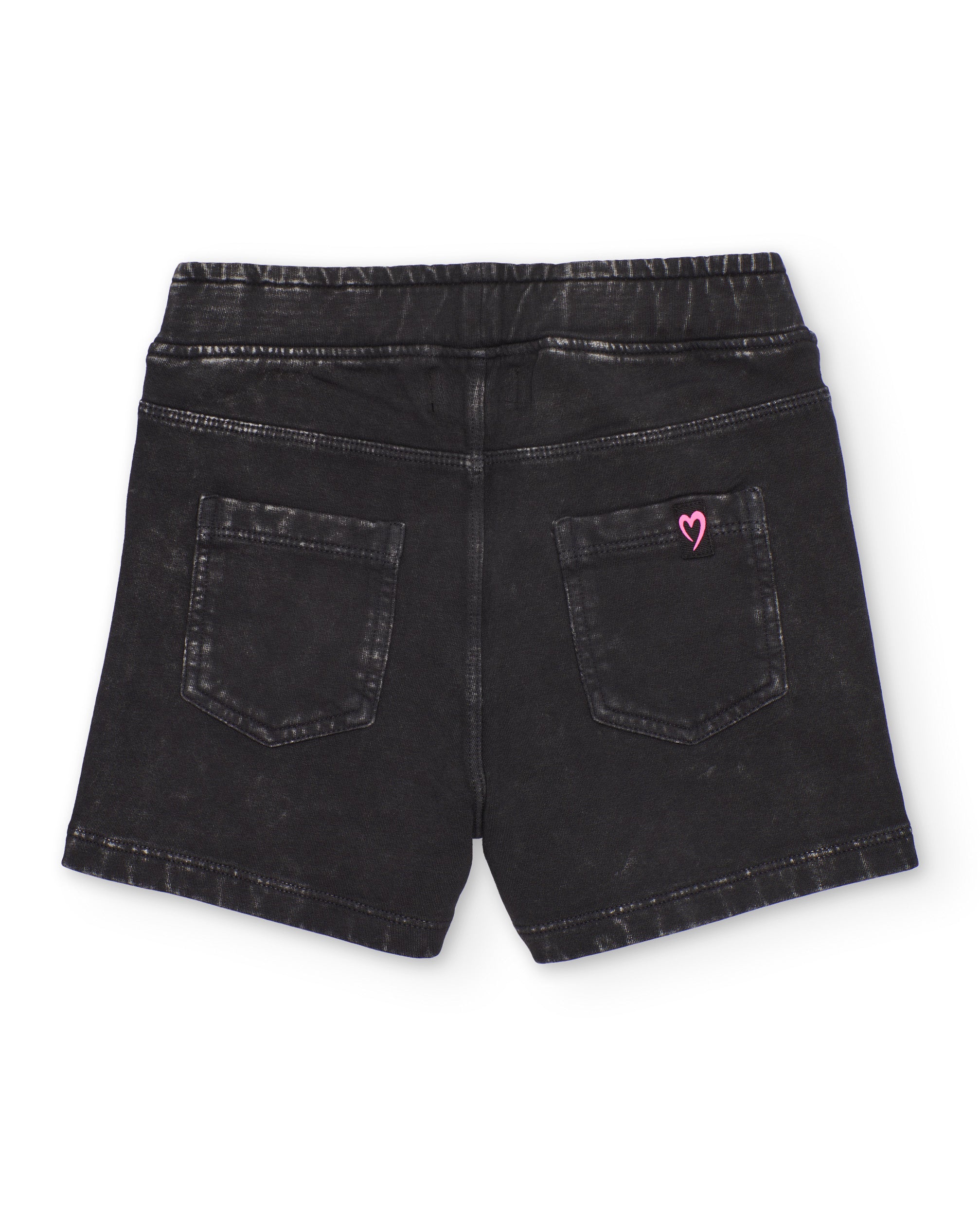 Tuc tuc shorts bambina grigio scuro effetto delave