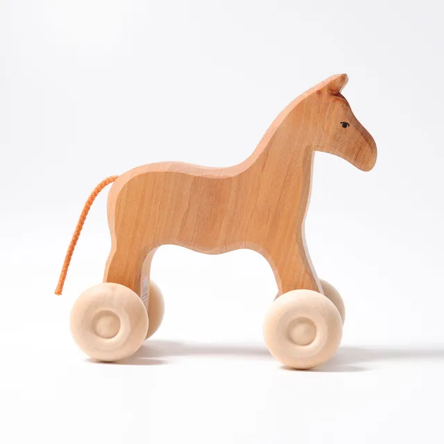 Grimms Cavallo Gioco Legno 15 cm Ruote