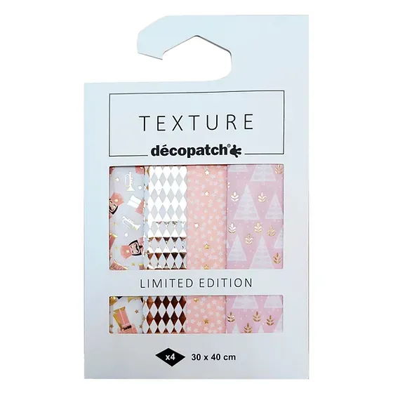 Décopatch Schiaccianoci carta decoupage 4 fogli foil